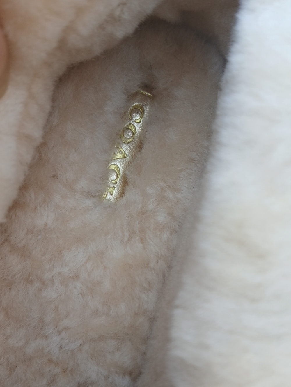 Coach Fiona Signature Shearling Moccasin Slippers Sz 7.5 M - Picture 3 of 12